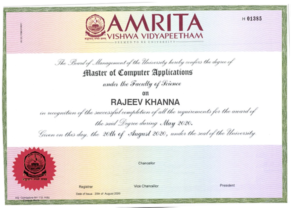 ahead mca certificate 2