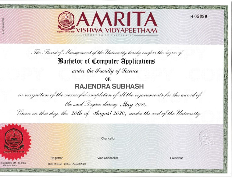 ahead bca certificate 2