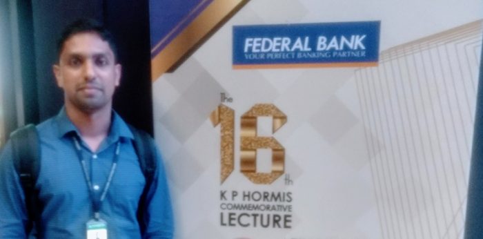 Amrita MBA Student Attends 16th KP Hormis Commemorative Lecture