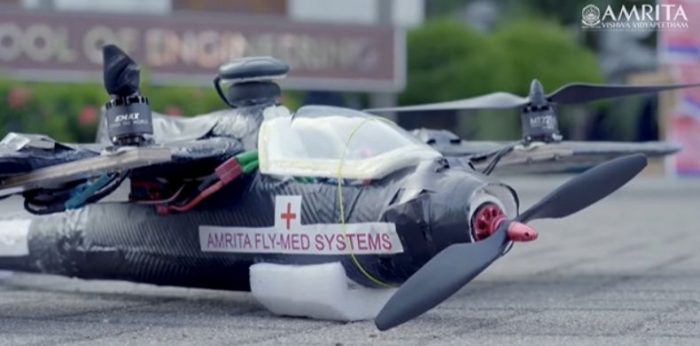 Amrita Develops Amrita Fly-Med System, A Reliable Hybrid Drone System for Delivering Medical Aid