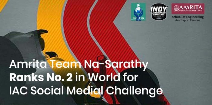Amrita Team Na-Sarathy Ranks No. 2 in World for IAC Social Medial Challenge