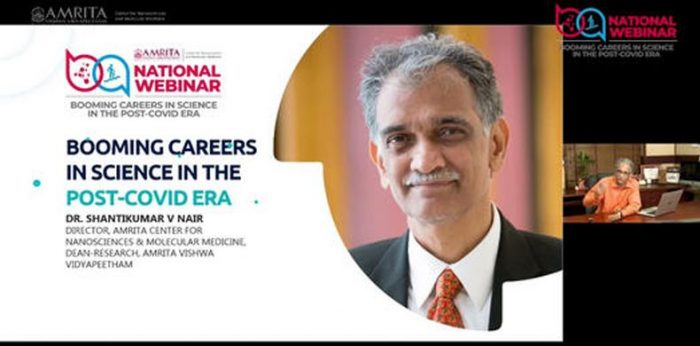 Amrita Organizes National Webinar on Booming Careers in Science in the Post-Covid Era