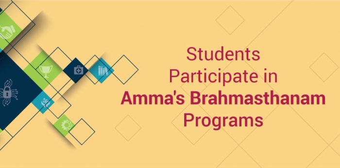 Students Participate in Amma’s Brahmasthanam Programs