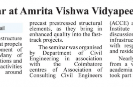 Amrita Organizes International Seminar on Precast Prestressed Concrete