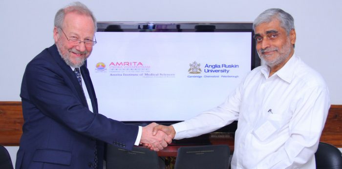 Amrita Institute of Medical Sciences Signed MoU with Anglia Ruskin University