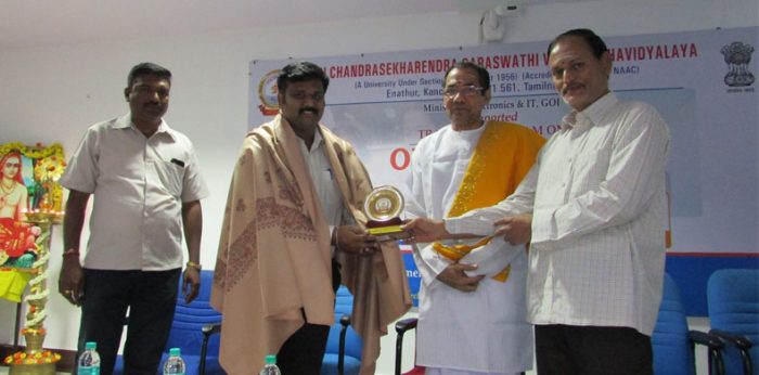 Amrita O-Labs Workshop at Sri Chandrasekharendra Saraswathi Viswa Mahavidyalaya, Kanchipuram, Tamil Nadu
