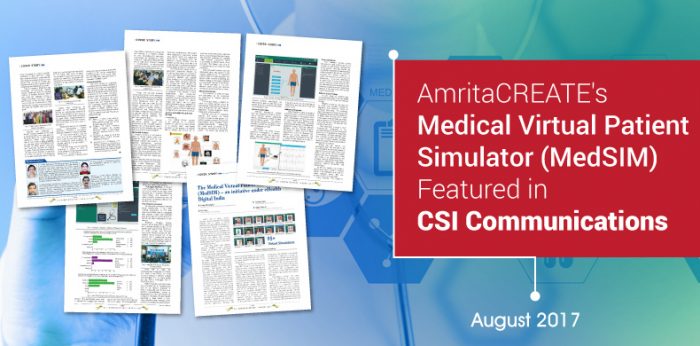 AmritaCREATE’s MedSim Featured in CSI Communications Magazine